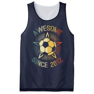 Awesome Since 2012 Soccer Birthday Retro Team Bday Mesh Reversible Basketball Jersey Tank