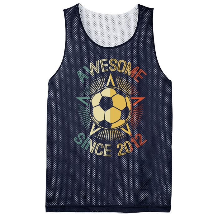 Awesome Since 2012 Soccer Birthday Retro Team Bday Mesh Reversible Basketball Jersey Tank