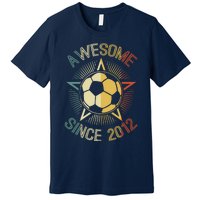 Awesome Since 2012 Soccer Birthday Retro Team Bday Premium T-Shirt