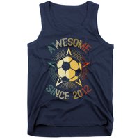 Awesome Since 2012 Soccer Birthday Retro Team Bday Tank Top