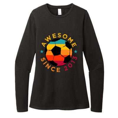 Awesome Since 2013 Soccer Birthday Party Bday Team Womens CVC Long Sleeve Shirt