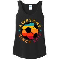 Awesome Since 2013 Soccer Birthday Party Bday Team Ladies Essential Tank