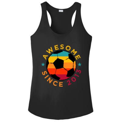 Awesome Since 2013 Soccer Birthday Party Bday Team Ladies PosiCharge Competitor Racerback Tank