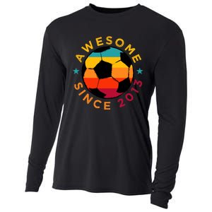 Awesome Since 2013 Soccer Birthday Party Bday Team Cooling Performance Long Sleeve Crew