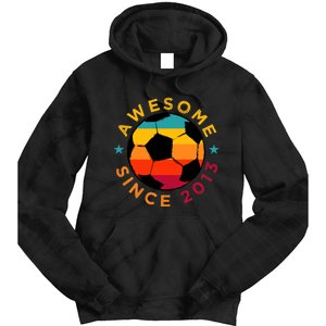 Awesome Since 2013 Soccer Birthday Party Bday Team Tie Dye Hoodie