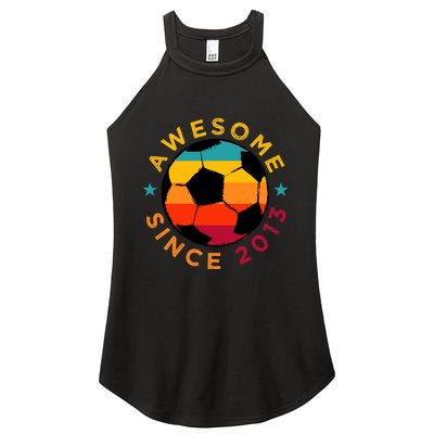 Awesome Since 2013 Soccer Birthday Party Bday Team Women's Perfect Tri Rocker Tank