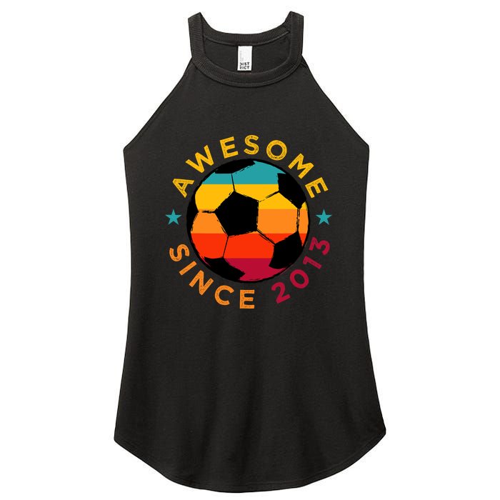 Awesome Since 2013 Soccer Birthday Party Bday Team Women's Perfect Tri Rocker Tank