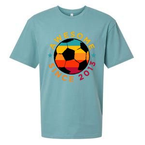 Awesome Since 2013 Soccer Birthday Party Bday Team Sueded Cloud Jersey T-Shirt