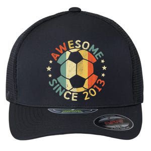 Awesome Since 2013 10th Birthday 10 Year Old Soccer Player T Flexfit Unipanel Trucker Cap