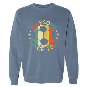 Awesome Since 2013 10th Birthday 10 Year Old Soccer Player T Garment-Dyed Sweatshirt