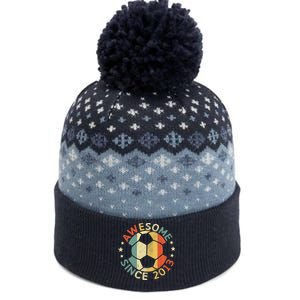 Awesome Since 2013 10th Birthday 10 Year Old Soccer Player T The Baniff Cuffed Pom Beanie