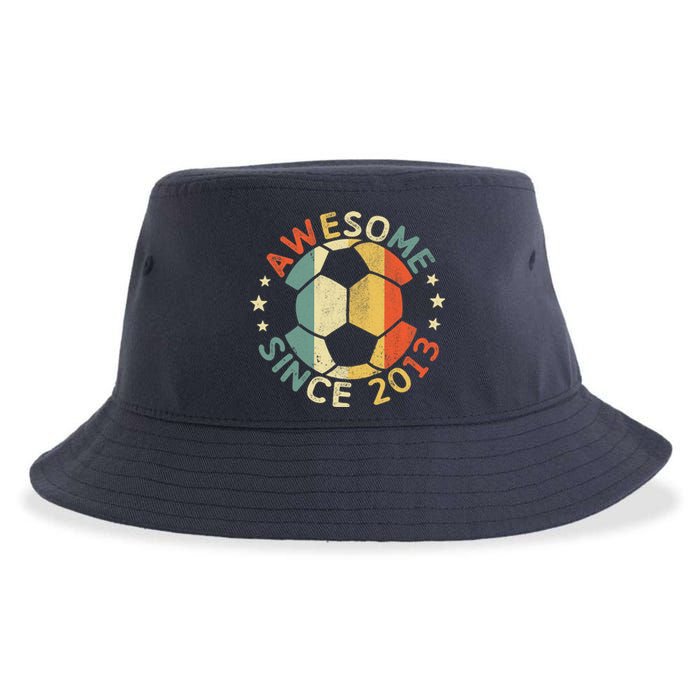 Awesome Since 2013 10th Birthday 10 Year Old Soccer Player T Sustainable Bucket Hat