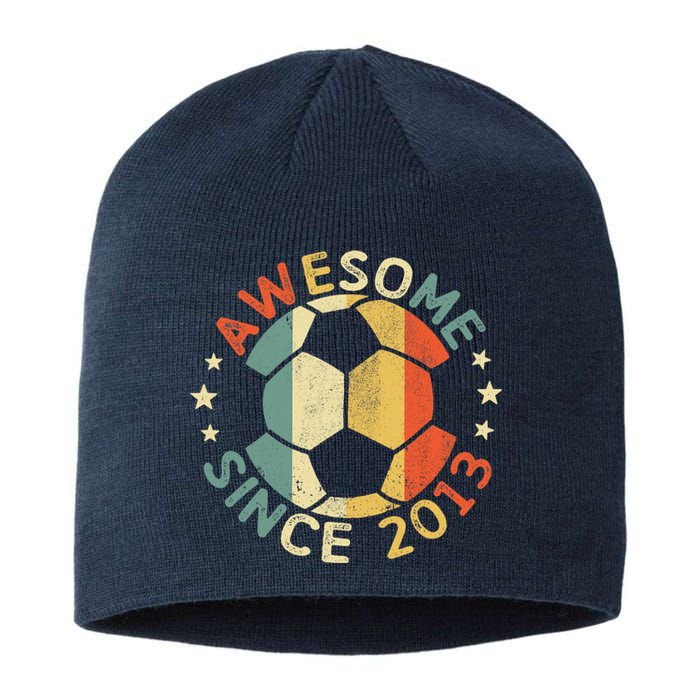 Awesome Since 2013 10th Birthday 10 Year Old Soccer Player T Sustainable Beanie