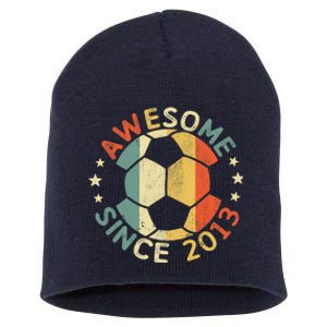 Awesome Since 2013 10th Birthday 10 Year Old Soccer Player T Short Acrylic Beanie