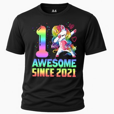 Awesome Since 2021 Unicorn 1st Birthday One Years Old Performance Shirt