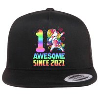 Awesome Since 2021 Unicorn 1st Birthday One Years Old Flatbill Hat