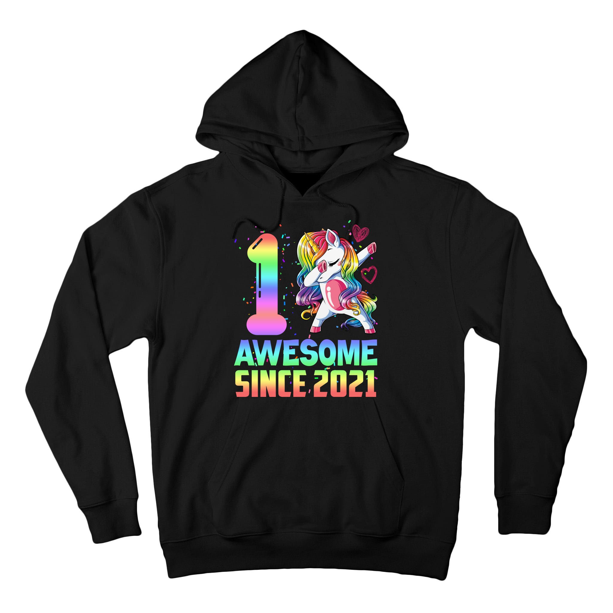 Awesome Since 2021 Unicorn 1st Birthday One Years Old Tall Hoodie
