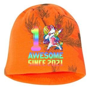 Awesome Since 2021 Unicorn 1st Birthday One Years Old Kati - Camo Knit Beanie