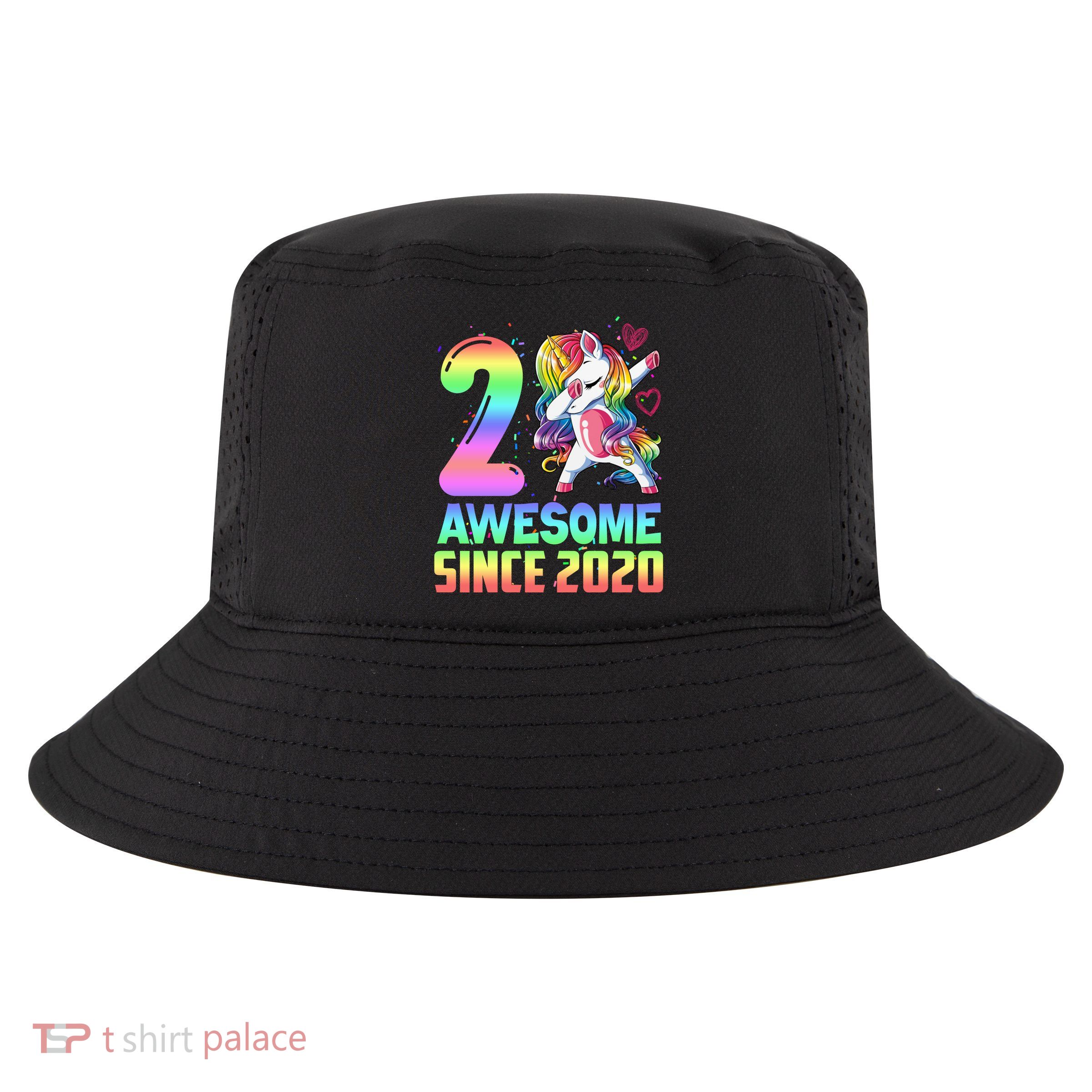 Awesome Since 2020 Unicorn 2nd Birthday 2 Years Old Cool Comfort Performance Bucket Hat