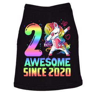 Awesome Since 2020 Unicorn 2nd Birthday 2 Years Old Doggie Tank