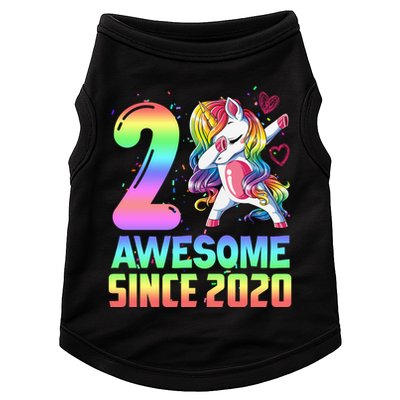 Awesome Since 2020 Unicorn 2nd Birthday 2 Years Old Doggie Tank