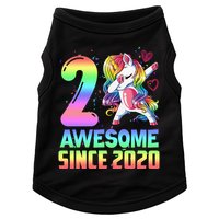 Awesome Since 2020 Unicorn 2nd Birthday 2 Years Old Doggie Tank