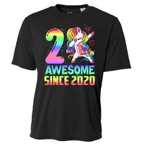 Awesome Since 2020 Unicorn 2nd Birthday 2 Years Old Cooling Performance Crew T-Shirt