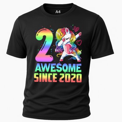 Awesome Since 2020 Unicorn 2nd Birthday 2 Years Old Performance Shirt