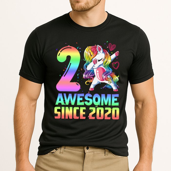 Awesome Since 2020 Unicorn 2nd Birthday 2 Years Old Performance Shirt