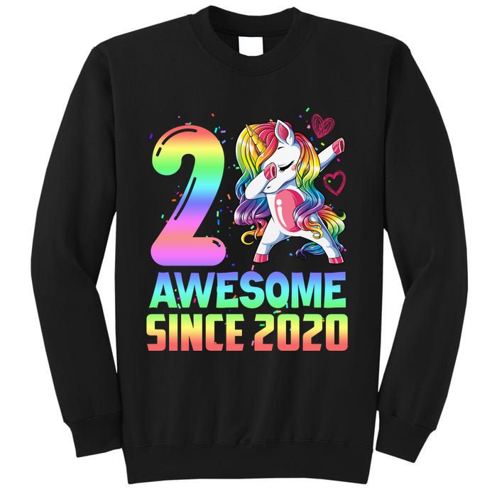 Awesome Since 2020 Unicorn 2nd Birthday 2 Years Old Sweatshirt