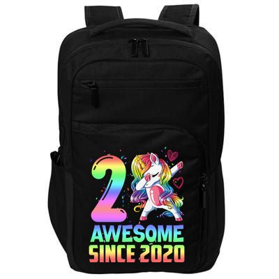 Awesome Since 2020 Unicorn 2nd Birthday 2 Years Old Impact Tech Backpack