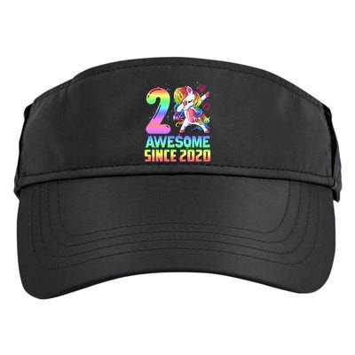 Awesome Since 2020 Unicorn 2nd Birthday 2 Years Old Adult Drive Performance Visor