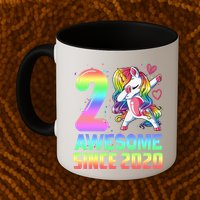 Awesome Since 2020 Unicorn 2nd Birthday 2 Years Old Mug