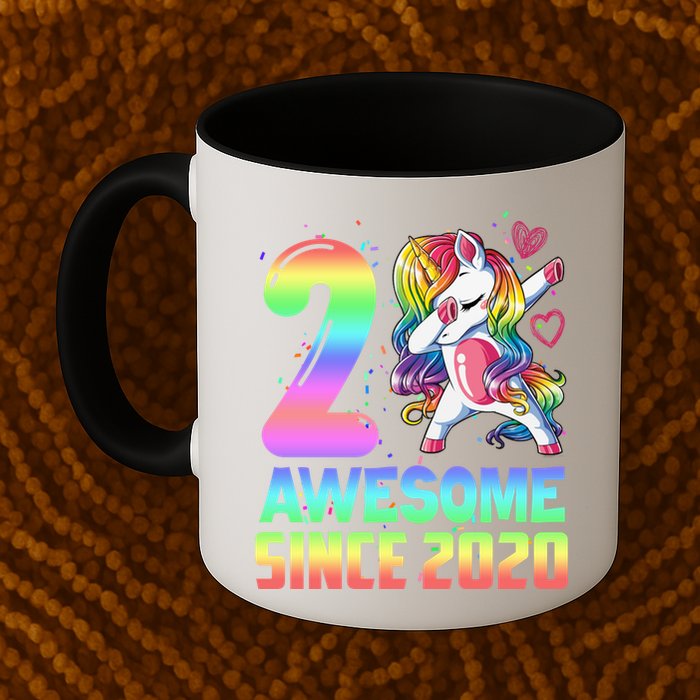 Awesome Since 2020 Unicorn 2nd Birthday 2 Years Old Mug