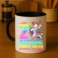 Awesome Since 2020 Unicorn 2nd Birthday 2 Years Old Mug