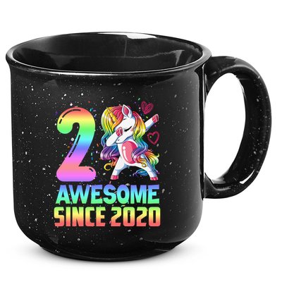 Awesome Since 2020 Unicorn 2nd Birthday 2 Years Old 15oz Campfire Ceramic Mug