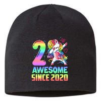 Awesome Since 2020 Unicorn 2nd Birthday 2 Years Old Sustainable Beanie