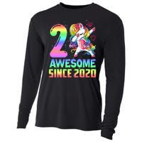 Awesome Since 2020 Unicorn 2nd Birthday 2 Years Old Cooling Performance Long Sleeve Crew