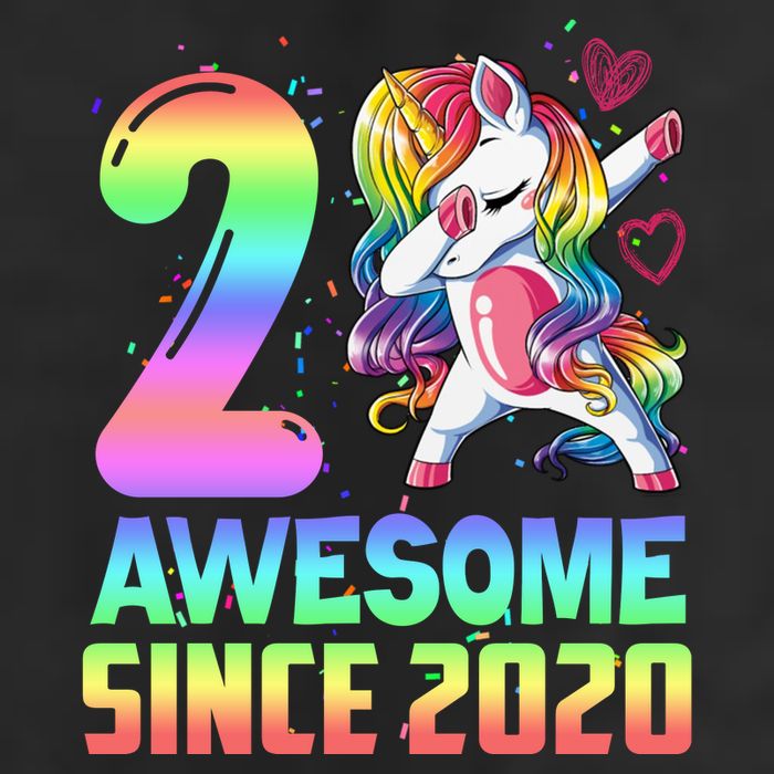 Awesome Since 2020 Unicorn 2nd Birthday 2 Years Old 25L Jumbo Tote