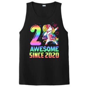 Awesome Since 2020 Unicorn 2nd Birthday 2 Years Old PosiCharge Competitor Tank