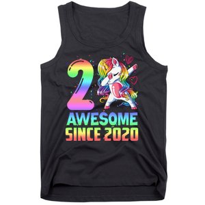 Awesome Since 2020 Unicorn 2nd Birthday 2 Years Old Tank Top