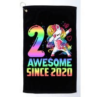 Awesome Since 2020 Unicorn 2nd Birthday 2 Years Old Golf Towel