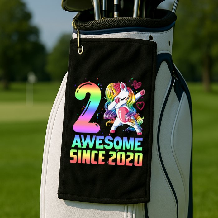 Awesome Since 2020 Unicorn 2nd Birthday 2 Years Old Golf Towel