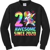 Awesome Since 2020 Unicorn 2nd Birthday 2 Years Old Kids Sweatshirt