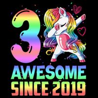 Awesome Since 2019 Unicorn 3rd Birthday 3 Years Old City Backpack