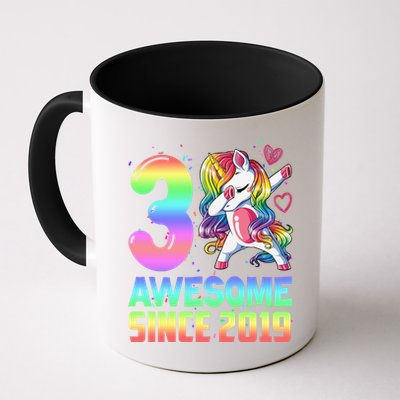 Awesome Since 2019 Unicorn 3rd Birthday 3 Years Old Mug