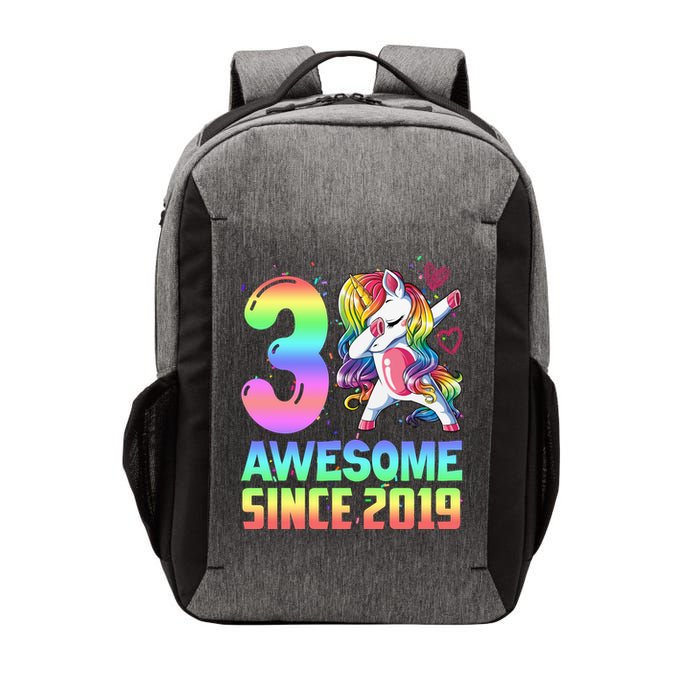Awesome Since 2019 Unicorn 3rd Birthday 3 Years Old Vector Backpack