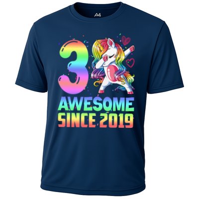 Awesome Since 2019 Unicorn 3rd Birthday 3 Years Old Performance Shirt