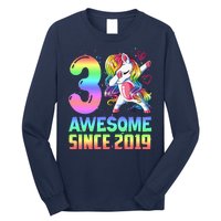 Awesome Since 2019 Unicorn 3rd Birthday 3 Years Old Long Sleeve Shirt