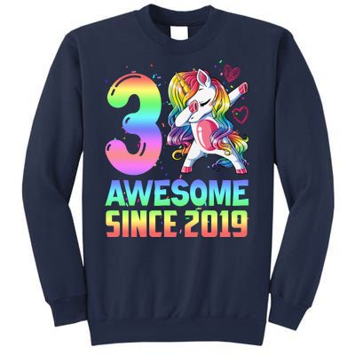 Awesome Since 2019 Unicorn 3rd Birthday 3 Years Old Sweatshirt